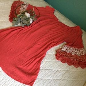 Umgee Bohemian Bell Sleeve Dress